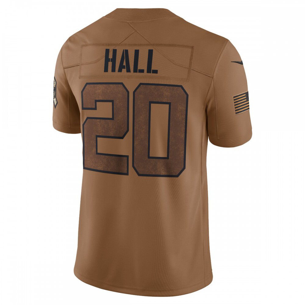 Breece Hall New York Jets Nike 2023 Salute To Service Limited Jersey - Brown-GridironStore